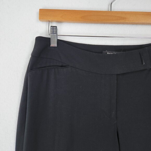WHBM Pants Womens 8 Black Legacy Modern Boot Cut Mid Rise Flat Front Classic - Picture 2 of 13